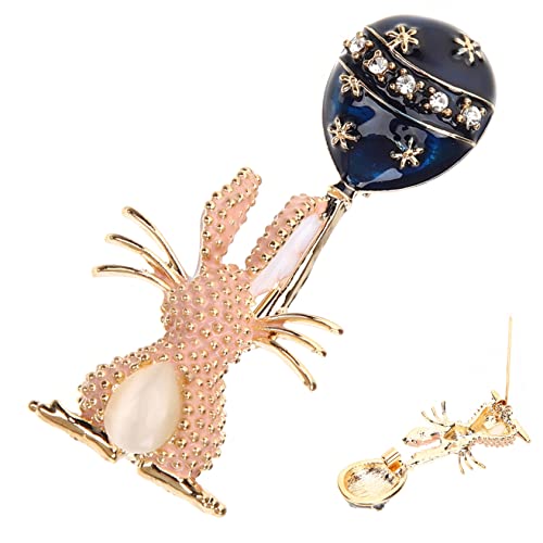 ROMISBABA Bunny Brosche für Frauen Süße Kaninchenbrosche Emaille Stilvolles Accessoire für Ostern Muttertag Neujahr für Geschäftliche Lässige Outfits Leicht von ROMISBABA