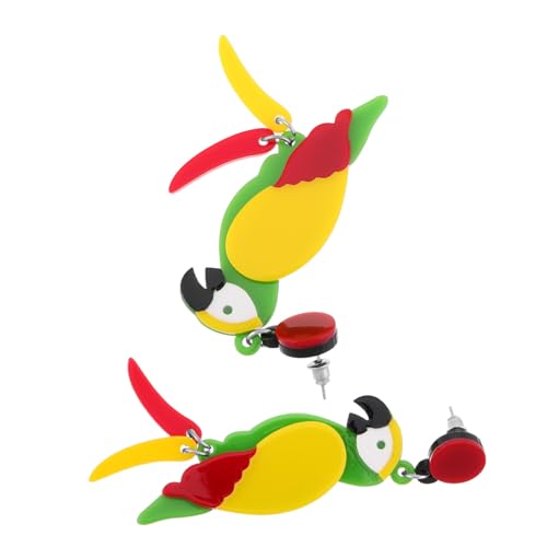 ROMISBABA Papageien Ohrringe Für Damen Bunte Vogel Acryl Ohrhänger Tier Schmuckohrringe Leicht Und Bequem Modisch Und Vielseitig von ROMISBABA