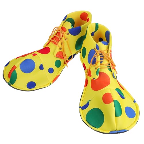 ROMISBABA Bunte Unisex Clown Schuhe Überzieher für Halloween Karneval Party Kostüm Zubehör Verstellbar Einheitsgröße Robust und Lustig für Erwachsene ROMISBABA Bunte Unisex Clown Schuhe Überzieher für Halloween Karneval Party Kostüm Zubehör Verstellbar Einheitsgröße Robust und Lustig für Erwachsene von ROMISBABA