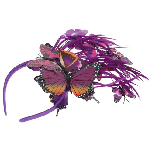 ROMISBABA Schmetterling Stirnband Fascinator Haarreifen Für Tea Party Und Mottopartys Leicht Elegant Für Besondere Anlässe von ROMISBABA