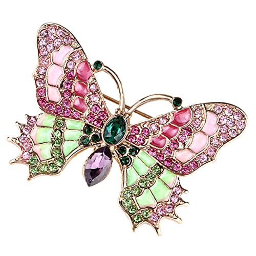 ROMISBABA Butterfly Pin Brosche mit Personalisierte Anstecknadel für Anzüge Hüte Retro Design Langlebige Metallverarbeitung für Festliche Anlässe von ROMISBABA