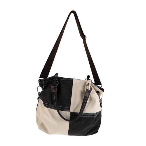 ROMISBABA Canvas Damen Tote Tasche Klein Handtasche mit Top Griff und Verstellbarem Schulterriemen Bunte Crossbody Umhängetasche für Alltag und Arbeit Modische Tragetasche mit von ROMISBABA