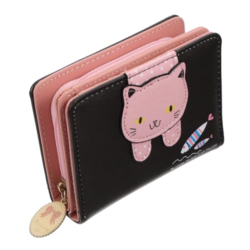 ROMISBABA Cartoon Geldbörse für Damen Niedliches Katzen Design Kleine Kartenaufbewahrung für Schule Freizeit Reisen für Jugendliche von ROMISBABA
