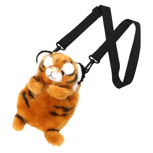 ROMISBABA Cartoon Tiger Umhängetasche Plüsch Tiger Crossbody für Niedliche Tiger mit Einziehbarem Kettenriemen für Partys Reisen Besondere Anlässe ROMISBABA Cartoon Tiger Umhängetasche Plüsch Tiger Crossbody für Niedliche Tiger mit Einziehbarem Kettenriemen für Partys Reisen Besondere Anlässe von ROMISBABA