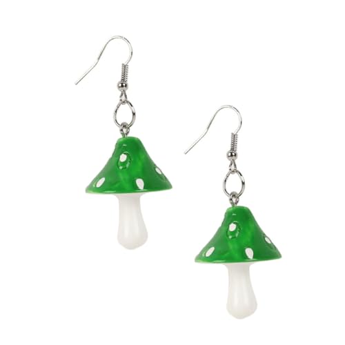 ROMISBABA Chic Pilz Ohrringe Damen Hängend Kreatives Design Modische Grün Pilz Ohranhänger Leicht Zu Tragen Für Alltag Und Party ROMISBABA Chic Pilz Ohrringe Damen Hängend Kreatives Design Modische Grün Pilz Ohranhänger Leicht Zu Tragen Für Alltag Und Party von ROMISBABA