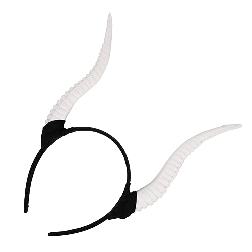ROMISBABA Kostüm Stirnband Schafhorn Halloween Haarschmuck Weiß Jungen Und Mädchen Mode Haarband von ROMISBABA