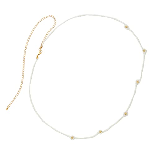 ROMISBABA Daisy Beaded Waist Chain für Frauen Handgefertigte Körperkette Weiß Stilvolle Taillenkette mit Einzigartigem Perlendesign für Strand und Festliche Anlässe ROMISBABA Daisy Beaded Waist Chain für Frauen Handgefertigte Körperkette Weiß Stilvolle Taillenkette mit Einzigartigem Perlendesign für Strand und Festliche Anlässe von ROMISBABA