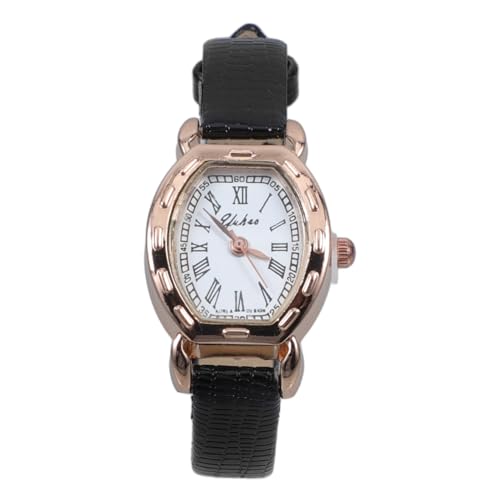 ROMISBABA Damen Armbanduhr Rechteckig Retro Design Quarzuhr Modisch Passend zu Casual und Business Outfits Schwarz von ROMISBABA