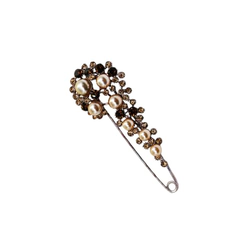 ROMISBABA Damen Brosche Legierung mit Strass und Perlen Extravaganter Schmuck für Hochzeiten Partys und Besondere Anlässe Vielseitige Anstecknadel für Kleidung und Accessoires von ROMISBABA