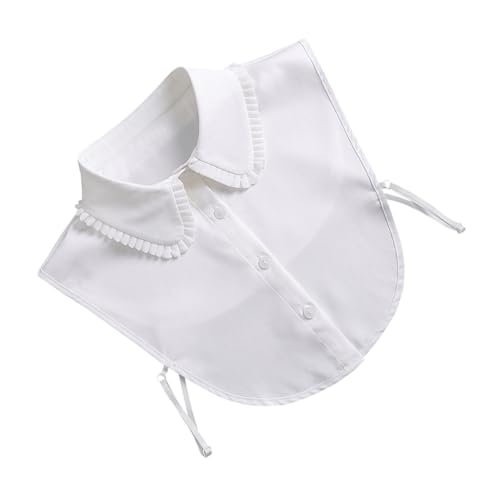 ROMISBABA Damen Chiffon Fake Collar Weiß Abnehmbar Halbbluse Kragen Elegantes Oberteil Leicht Kombinierbar Für Blusen Kleider Pullover ROMISBABA Damen Chiffon Fake Collar Weiß Abnehmbar Halbbluse Kragen Elegantes Oberteil Leicht Kombinierbar Für Blusen Kleider Pullover von ROMISBABA