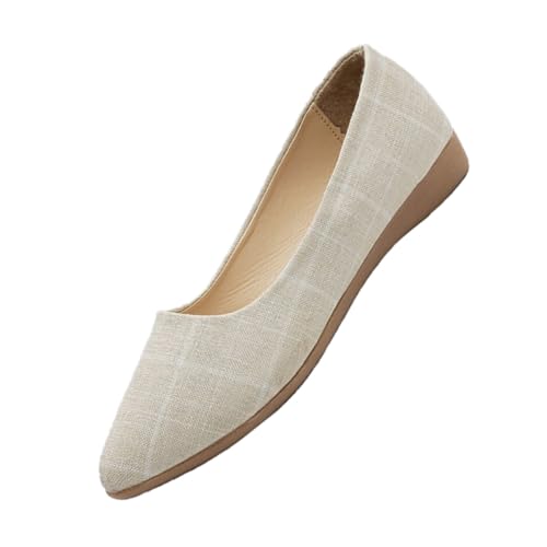 ROMISBABA Damen Flache Pointy Schuhe Leichtes Material Rutschfestes Design Bequeme Casual Schuhe Für Frühling Sommer Alltag Stilvoll Kombinierbar Mit Röcken Jeans von ROMISBABA