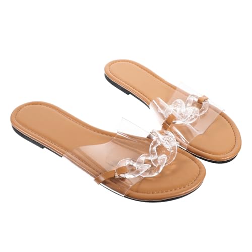 ROMISBABA Damen Flache Sandalen Transparent Sommer Strand Sandaletten Bequeme Rutschfeste Slipper Leicht Atmungsaktiv Für Alltag Freizeit Urlaub ROMISBABA Damen Flache Sandalen Transparent Sommer Strand Sandaletten Bequeme Rutschfeste Slipper Leicht Atmungsaktiv Für Alltag Freizeit Urlaub von ROMISBABA