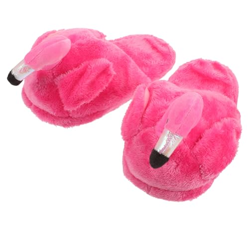 ROMISBABA Damen Hausschuhe Flamingo Design Kuschelige Rutschfeste Slipper mit Memory schaum Warme Weiche Indoor pantoffeln für Gemütliche Entspannung Zuhause Sohlenlänge von ROMISBABA
