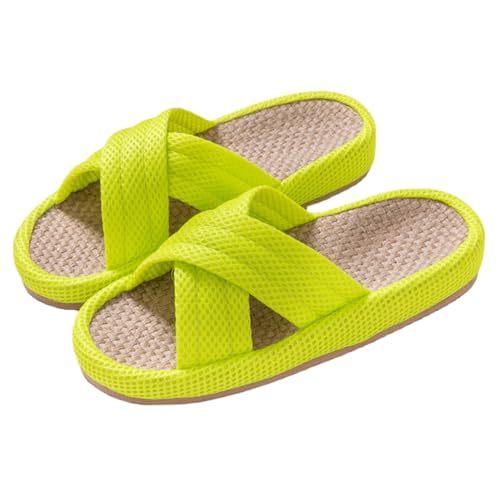 ROMISBABA Damen Hausschuhe Leicht Und Atmungsaktiv Reusable Hotel Slipper Mit Dickem Sohle Rutschfest Und Komfortabel Für Indoor Wohnzimmer Und Salon S Für Fuß von ROMISBABA