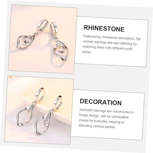 ROMISBABA Damen Ohrringe Zirkonia Creolen Leicht Glitzernde Schmuck Ohrschmuck Rotierende Wasserfall Ohrhänger Ohrstecker Für Teen Mädchen Cooles Accessoire von ROMISBABA