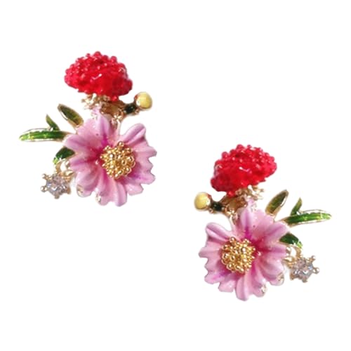 ROMISBABA Damen Ohrstecker Blumenohrringe Blumenmotiv Langlebig Legierung Modisch für Alltag und Party von ROMISBABA