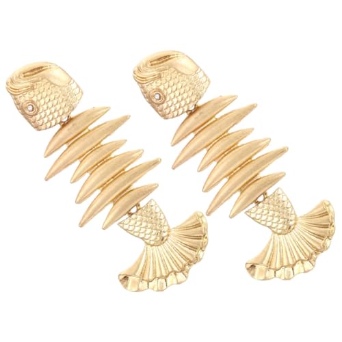 ROMISBABA Damen Ohrstecker Fischgräte Design Statement Ohrringe Goldfarbene Drop Dangle Earrings Ohrhänger für Alltag und Urlaub Zufällige Farbe Zufällige Farbe von ROMISBABA