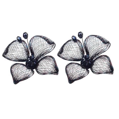 ROMISBABA Damen Schuhclips Metall Blume Schuhschnalle für Lederschuhe High Heels Zubehör Schwarz Modisch Langlebig Femininer Stil von ROMISBABA