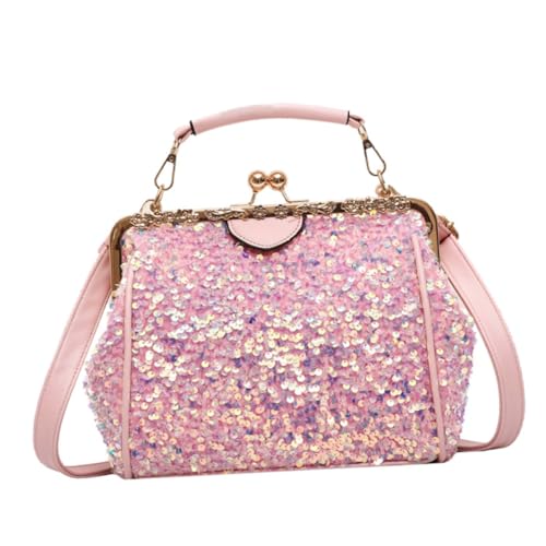 ROMISBABA Damen Schultertasche mit Pailletten Kleine Crossbody Umhängetasche in Multifunktionale Messenger Bag für Alltag Shopping und Reisen Leichter und Stylischer Begleiter von ROMISBABA
