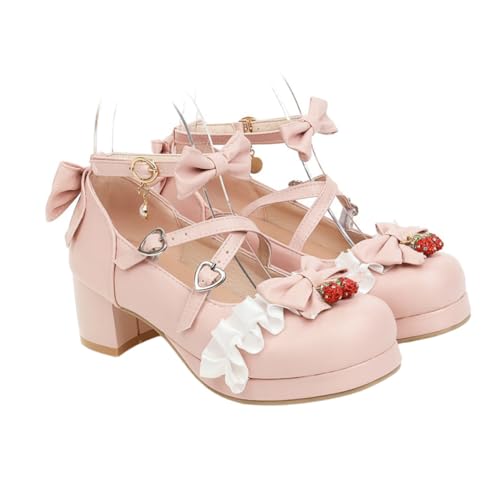 ROMISBABA Damen Single Schuhe mit Mittlerem Absatz Atmungsaktive Hautfreundliche Innensohle Modisches Design für Arbeit Party Hochzeit und Alltag Bequeme Stylische Prinzessin Schuhe ROMISBABA Damen Single Schuhe mit Mittlerem Absatz Atmungsaktive Hautfreundliche Innensohle Modisches Design für Arbeit Party Hochzeit und Alltag Bequeme Stylische Prinzessin Schuhe von ROMISBABA