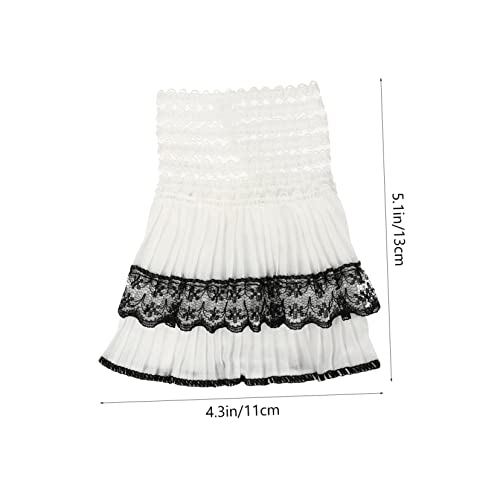 ROMISBABA Damen Spitzenärmel Manschetten aus Chiffon Zarte Rüschen Leichte und Atmungsaktive Handgelenk Accessoires Modisch Vielseitig für Kostüm Party und Alltagsmode Geeignet von ROMISBABA