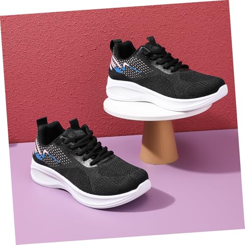 ROMISBABA Damen Sportschuhe Mesh Atmungsaktiv rutschfest Sneaker Turnschuhe Fitness Laufschuhe Gym Schuhe Schwarz für Outdoor und Alltag von ROMISBABA