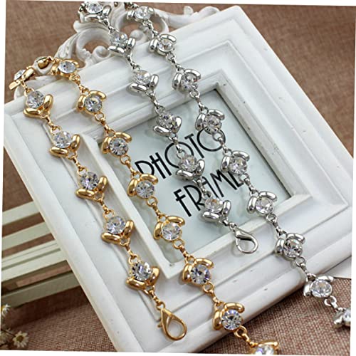 ROMISBABA Damen Taillenkette mit Strass Modischer Metall Body Chain Gürtel Eleganter Dünner Schmuckgürtel für Kleider Vielseitig Einsetzbar bei Hochzeit Party und Abendveranstaltung von ROMISBABA