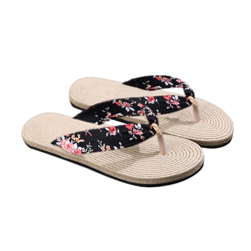 ROMISBABA Damen Zehentrenner Sandalen Sommer Hausschuhe Flach Imitation Stroh Strand Slippers Rutschfest Bequeme Freizeit Schuhe für Strand und Alltag ROMISBABA Damen Zehentrenner Sandalen Sommer Hausschuhe Flach Imitation Stroh Strand Slippers Rutschfest Bequeme Freizeit Schuhe für Strand und Alltag von ROMISBABA