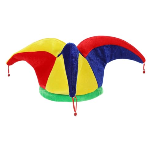 ROMISBABA Dekorativer Clownhut Mit Glocken Weiches Atmungsaktives Material Für Karneval Partys Und Bühnenaufführungen Lustiges Accessoire Für Clownkostüme Und Cosplay von ROMISBABA
