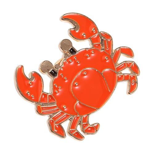 ROMISBABA Dekorative Kleine Krabbenbrosche Anstecknadel aus Metall Cartoon Stil für Kleidung Taschen Jacken Damen Mädchen Modisches Schmuckaccessoire von ROMISBABA