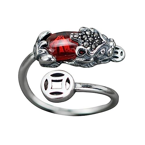 ROMISBABA Glücksring Aus Roter Eleganter Strassring Damen Schmuck Für Besondere Anlässe Und Alltag von ROMISBABA
