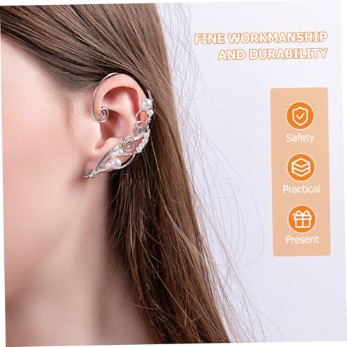 ROMISBABA Delikate Ear Ohrclips Handgefertigt Vintage Stil Elfenohren Ohrringe Clip Earrings Für Erwachsene Maskerade Alltag Festival von ROMISBABA
