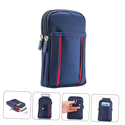 ROMISBABA Denim Bauchtasche mit Doppelreißverschluss Kleine Umhängetasche für Damen und Herren Vielseitige Freizeit Gürteltasche aus Strapazierfähigem Material Passend für Kleine Handys von ROMISBABA