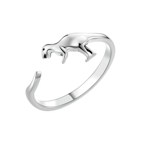 ROMISBABA Dinosaurier Ring Offener Verstellbarer Schmuck Damen Modischer Animal Open Ring Alltag Halloween Cosplay Party von ROMISBABA