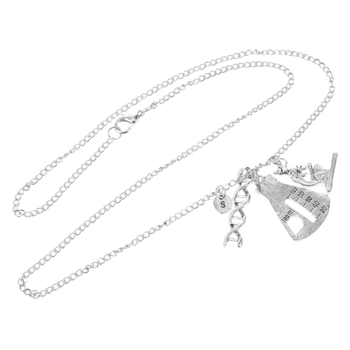 ROMISBABA Dna-mikroskop-halskette Mit Anhänger Für Frauen Kreative Wissenschafts-halskette Glatte Kanten Leicht Und Langlebig Für Alltag Und Partykleidung von ROMISBABA