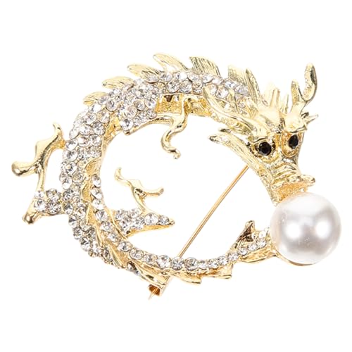 ROMISBABA Zarte Drachenbrosche Anstecknadel aus Elegantes Chinesisches Design für Kleidung Anzüge Mäntel und Partys Perfektes für Damen von ROMISBABA