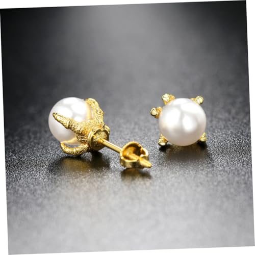 ROMISBABA Drachenkrallen Ohrstecker mit Perle für Herren Modische Statement ohrringe Stilvolle Schmuckstücke für Teens und Männer Komfortabel und Vielseitig für Alltag und Events von ROMISBABA