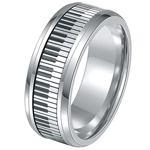 ROMISBABA Drehbarer Klaviertasten-fingerring Aus Praktischer Ring Mit Ornament Für Herren Modisches Finger- Als Geschenkidee ROMISBABA Drehbarer Klaviertasten-fingerring Aus Praktischer Ring Mit Ornament Für Herren Modisches Finger- Als Geschenkidee von ROMISBABA