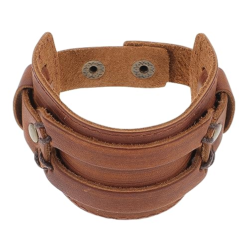 ROMISBABA Echtes Armband für Männer Verstellbare Punk Manschette Retro Design für Festivals Perfektes für Freunde Familie ROMISBABA Echtes Armband für Männer Verstellbare Punk Manschette Retro Design für Festivals Perfektes für Freunde Familie von ROMISBABA
