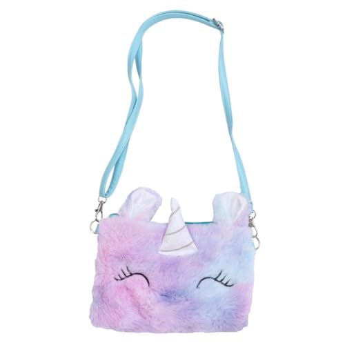 ROMISBABA Einhorn Plüsch Umhängetasche Bunte Regenbogen Crossbody Schultertasche für Mädchen Teens Party von ROMISBABA