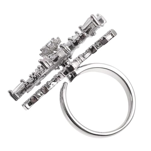ROMISBABA Ring Mit Schneeflocken-design Offener Verstellbarer Fingerring Ring-schmuck Aus Hochwertigem Material Passt Für Festivals Alltag Partys Anlässe von ROMISBABA