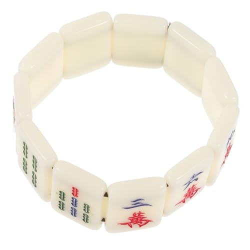 ROMISBABA Elastic Mahjong Armband aus Langlebigem Kunststoff Glänzend Dehnbar für Damen Komfortabel Modisches Geschenk für Valentinstag Hochzeit Geburtstag Jubiläum Verstellbare Passend für von ROMISBABA