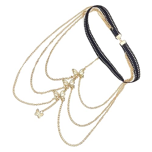 ROMISBABA Elastische Oberschenkelkette mit Mehrlagigem Design Körperschmuck für Damen Partys Strand Besondere Anlässe Goldfarben Lf ROMISBABA Elastische Oberschenkelkette mit Mehrlagigem Design Körperschmuck für Damen Partys Strand Besondere Anlässe Goldfarben Lf von ROMISBABA