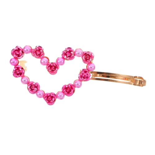 ROMISBABA Herzförmige Haarnadel Haarspange Für Frauen Dünnes Haar Strass Clip Karneval Haarnadel Vintage Haarspange von ROMISBABA