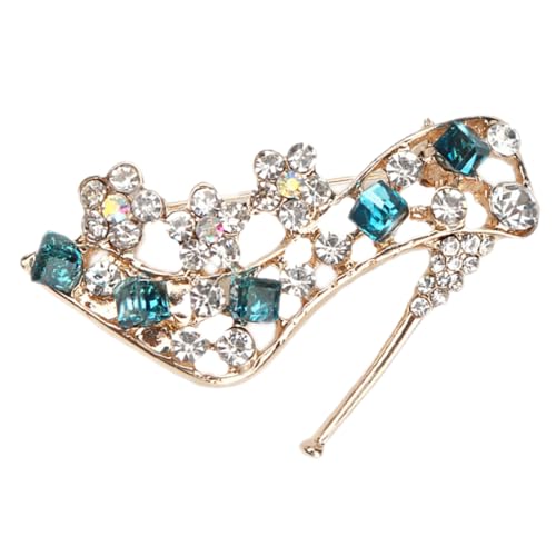 ROMISBABA Elegante High Heel Brosche Damen Schmuck Bling Strass Pin für Kleidung Mantel Schal Abendkleid Modisches Accessoire Langlebig von ROMISBABA