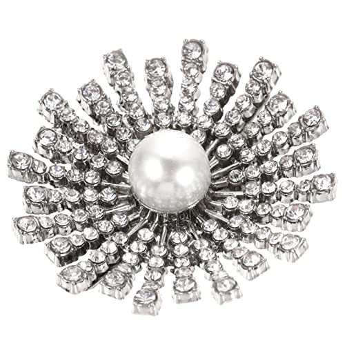 ROMISBABA Eleganter Strassblütenschuhclip für Damen Abnehmbare Blumenschuhschnalle Partyzubehör Metallschuhschnalle Passend für Pumpen Sandalen Stiefel von ROMISBABA