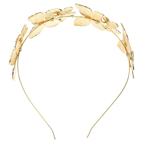 ROMISBABA Elegantes Metall schmetterlingshaarband Damen Kopfstück Braut Haarschmuck für Hochzeit Party Ausgehen Robust und Modisch in Gold von ROMISBABA