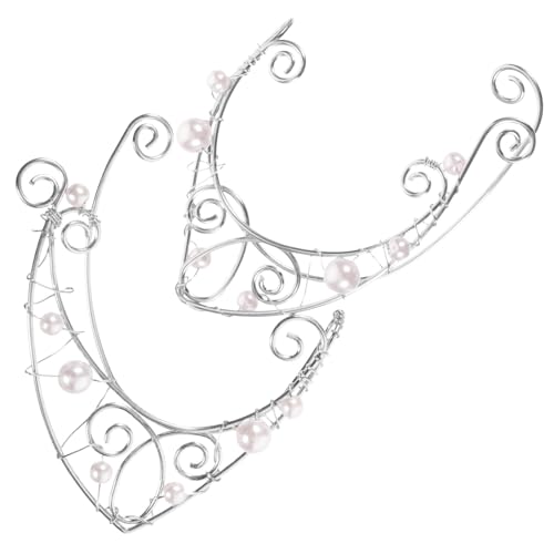 ROMISBABA Elf Ohrmanschetten mit Perlen Verstellbare Knorpel Ohrringe für Frauen und Teenager Langlebiger Schmuck Ohrloch für Festtage Geburtstage und Cosplay von ROMISBABA