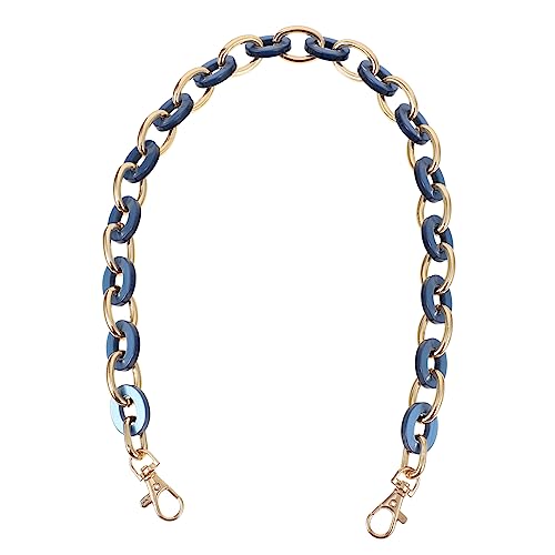 ROMISBABA Ersatz Schultergurt für Damen Dekorative Handtaschenkette Resin Perlmuttblau Tragbare Kette für Handtaschen Clutches und DIY Bags von ROMISBABA