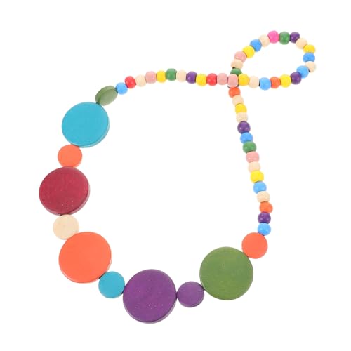 ROMISBABA Farbige Handgemachte Holzperlen Halskette Im Boho-stil Für Afrikanische Ethno-kette Mit Holzperlen Stammesdesign Tribal- Aus Naturholz von ROMISBABA